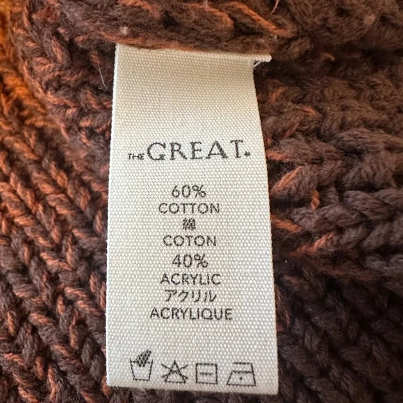 THE GREAT. The Dusk Cardigan in Marled Sunset | Size 0 / XS - Picture 14 of 14